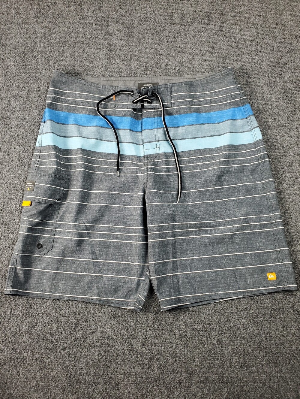 Quiksilver Waterman Boardshorts 33 Unlined Swim Trunks Cedros Island Striped